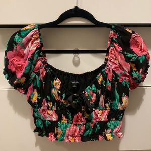 For Love & Lemons Floral Crop Top
